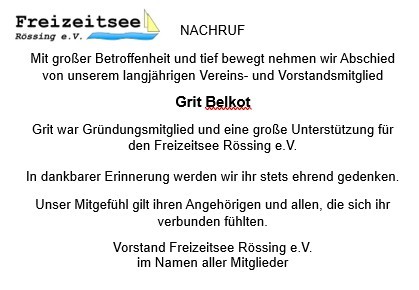 Traueranzeige Grit Belkot